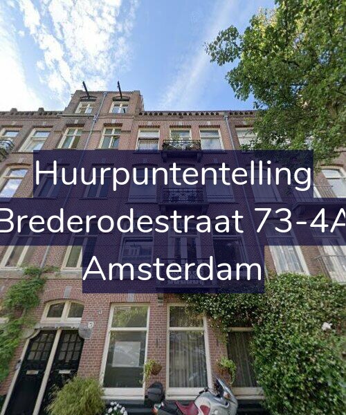 Foto gevel Huurpuntentelling voor Brederodestraat 73-4A, Amsterdam