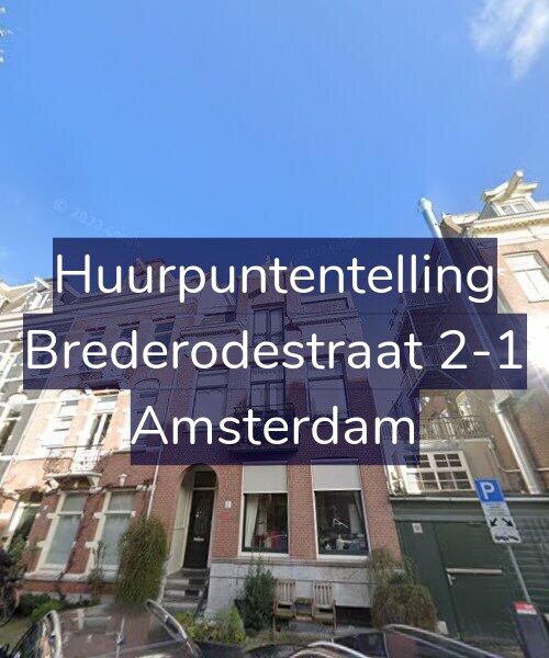 Foto gevel Huurpuntentelling voor Brederodestraat 2-1, Amsterdam