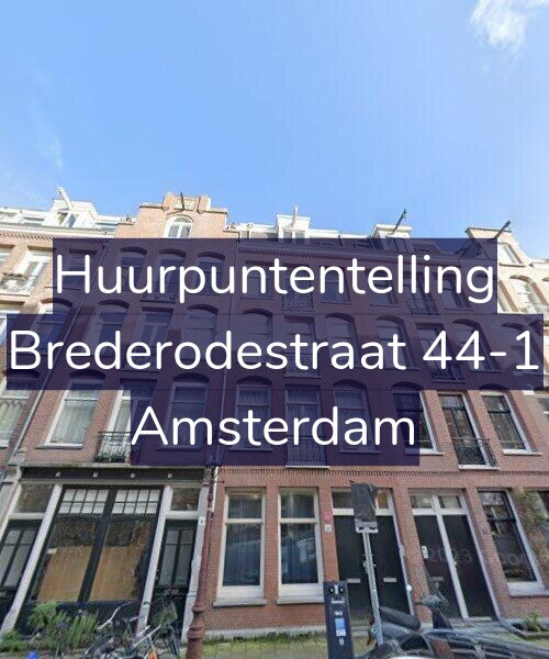 Foto gevel Huurpuntentelling voor Brederodestraat 44-1, Amsterdam