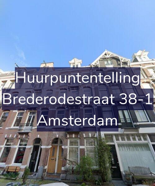 Foto gevel Huurpuntentelling voor Brederodestraat 38-1, Amsterdam