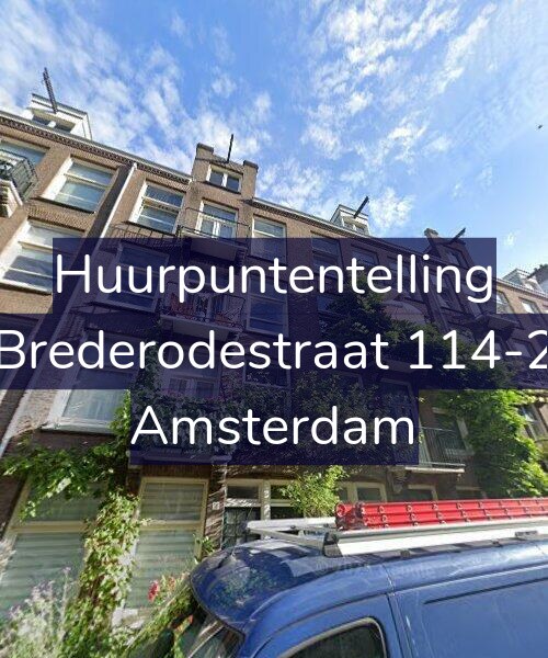 Foto gevel Huurpuntentelling voor Brederodestraat 114-2, Amsterdam