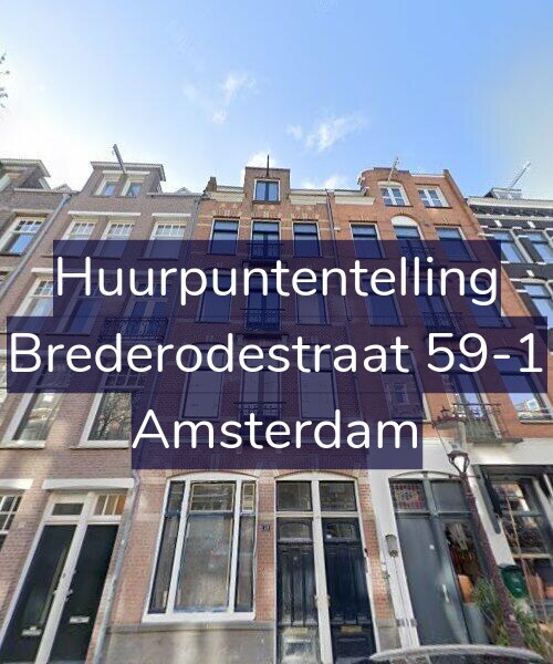 Foto gevel Huurpuntentelling voor Brederodestraat 59-1, Amsterdam