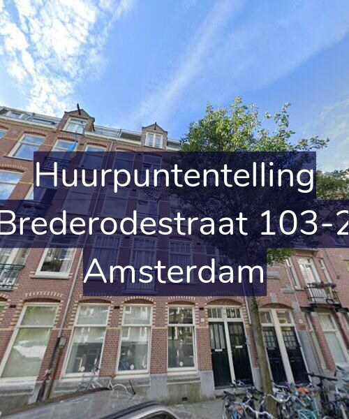 Foto gevel Huurpuntentelling voor Brederodestraat 103-2, Amsterdam