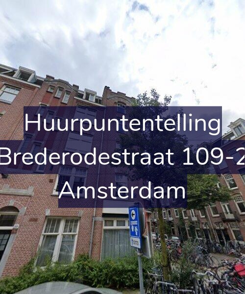Foto gevel Huurpuntentelling voor Brederodestraat 109-2, Amsterdam