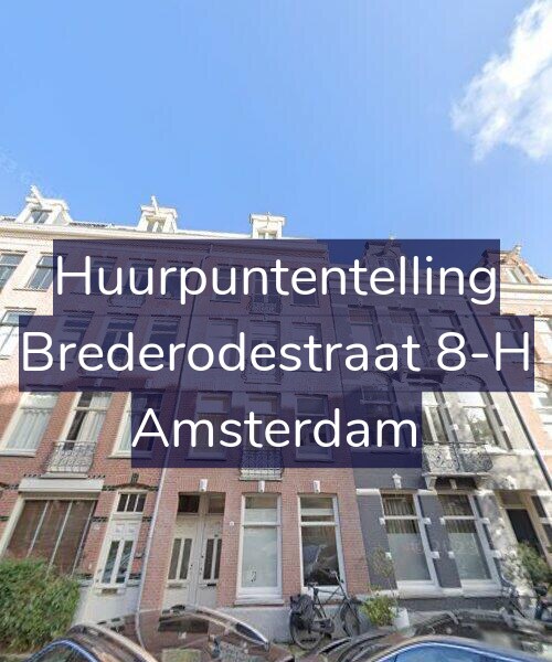 Foto gevel Huurpuntentelling voor Brederodestraat 8-H, Amsterdam