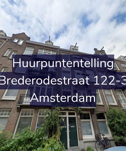 Foto gevel Huurpuntentelling voor Brederodestraat 122-3, Amsterdam