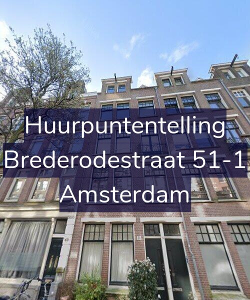 Foto gevel Huurpuntentelling voor Brederodestraat 51-1, Amsterdam