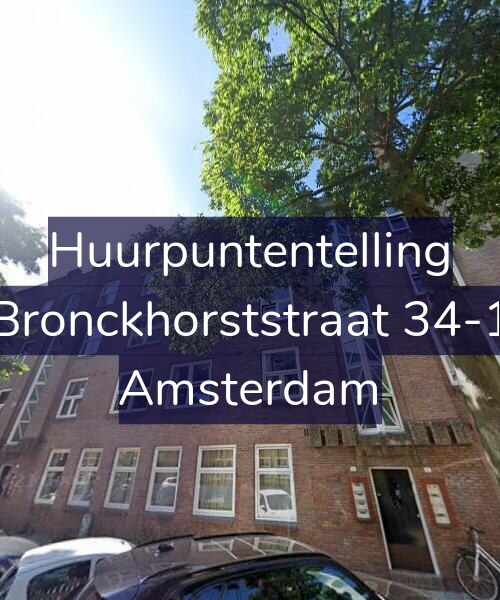Foto gevel Huurpuntentelling voor Bronckhorststraat 34-1, Amsterdam