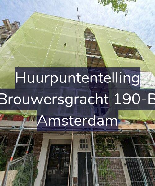 Foto gevel Huurpuntentelling voor Brouwersgracht 190-B, Amsterdam