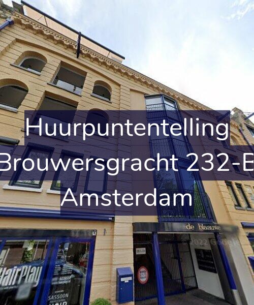 Foto gevel Huurpuntentelling voor Brouwersgracht 232-B, Amsterdam