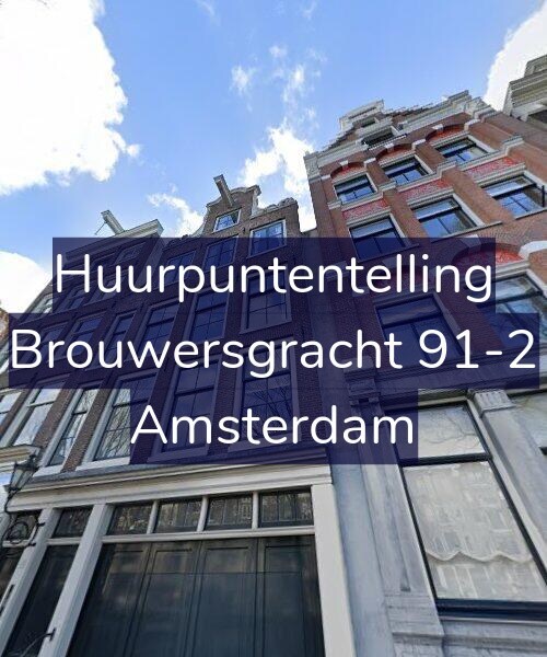 Foto gevel Huurpuntentelling voor Brouwersgracht 91-2, Amsterdam