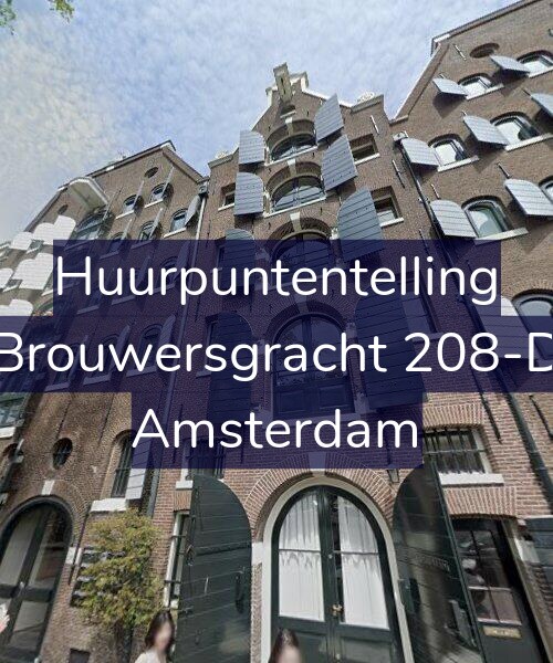 Foto gevel Huurpuntentelling voor Brouwersgracht 208-D, Amsterdam