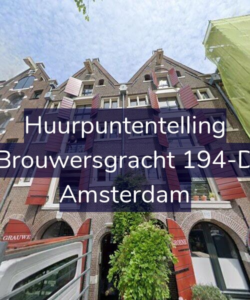 Foto gevel Huurpuntentelling voor Brouwersgracht 194-D, Amsterdam