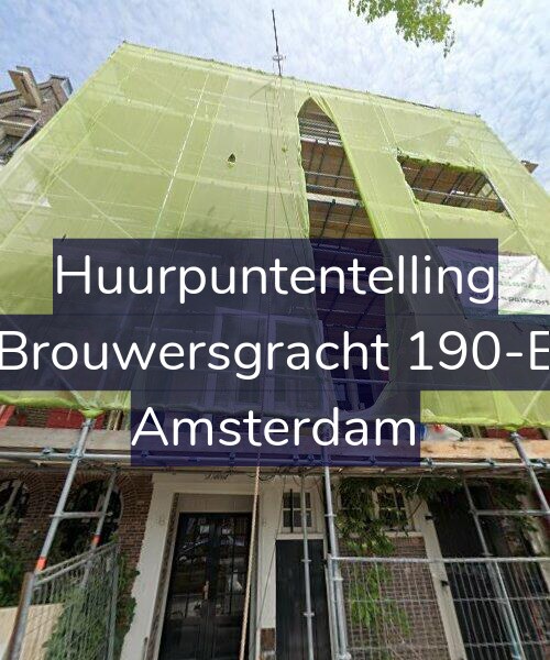 Foto gevel Huurpuntentelling voor Brouwersgracht 190-E, Amsterdam
