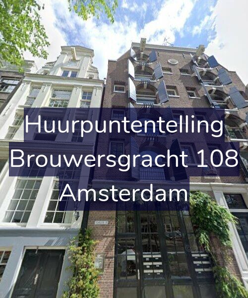 Foto gevel Huurpuntentelling voor Brouwersgracht 108, Amsterdam