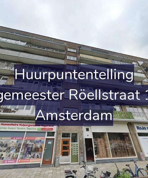 Foto gevel Huurpuntentelling voor Burgemeester Röellstraat 12-1, Amsterdam