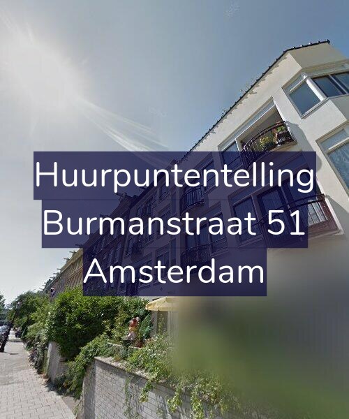 Foto gevel Huurpuntentelling voor Burmanstraat 51, Amsterdam