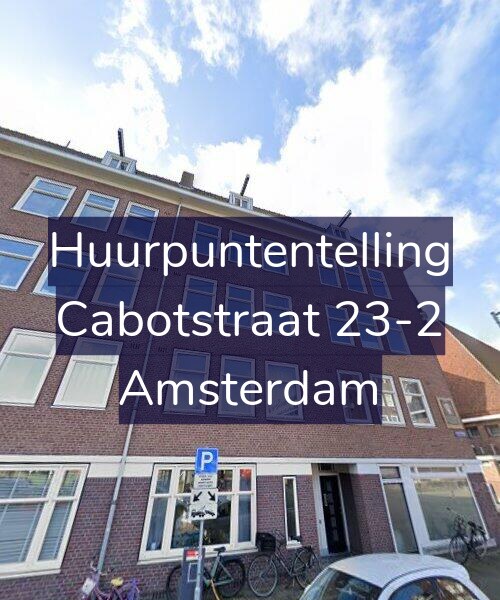 Foto gevel Huurpuntentelling voor Cabotstraat 23-2, Amsterdam