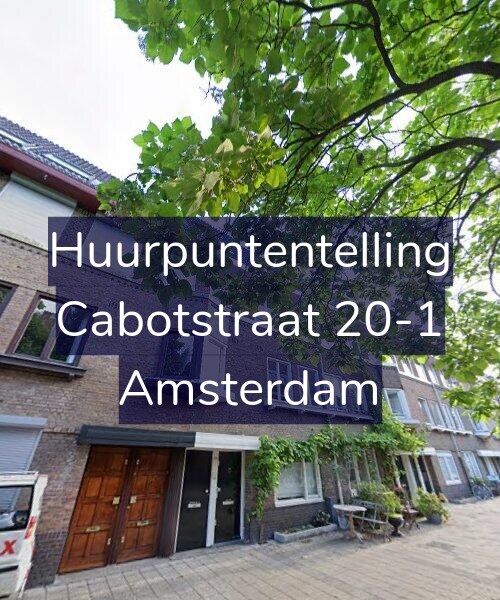 Foto gevel Huurpuntentelling voor Cabotstraat 20-1, Amsterdam