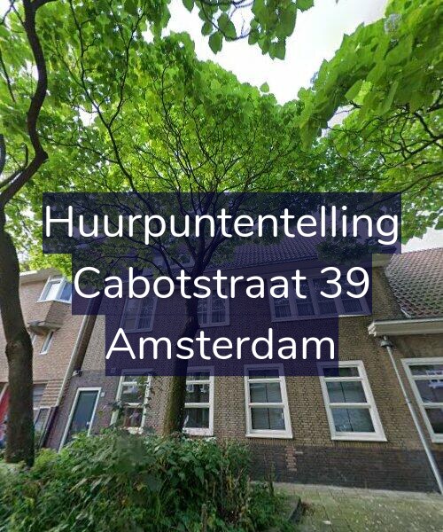 Foto gevel Huurpuntentelling voor Cabotstraat 39, Amsterdam