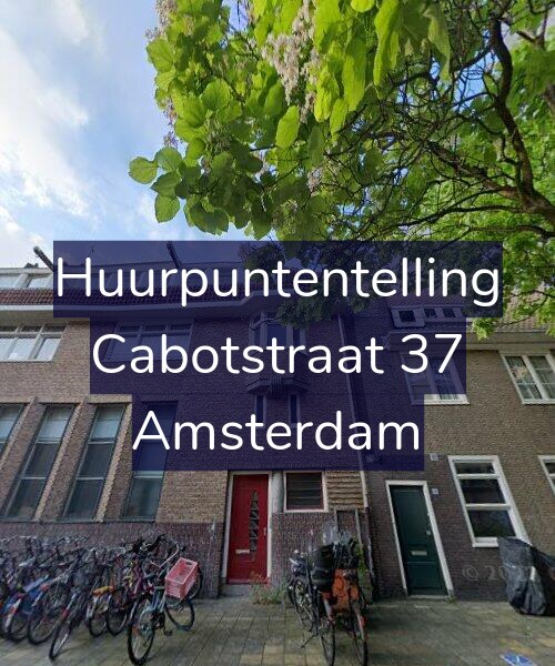 Foto gevel Huurpuntentelling voor Cabotstraat 37, Amsterdam