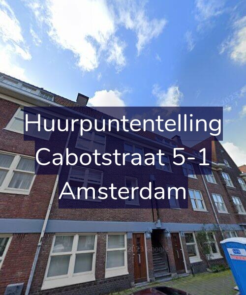 Foto gevel Huurpuntentelling voor Cabotstraat 5-1, Amsterdam