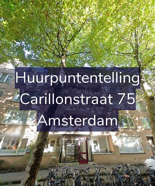 Foto gevel Huurpuntentelling voor Carillonstraat 75, Amsterdam
