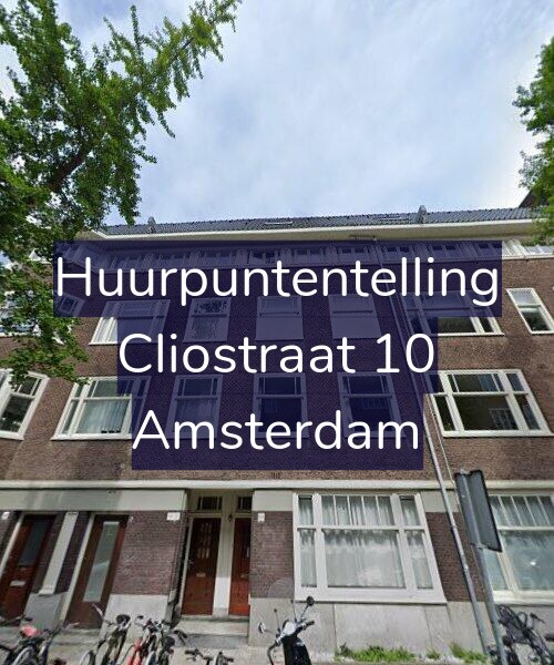 Foto gevel Huurpuntentelling voor Cliostraat 10, Amsterdam