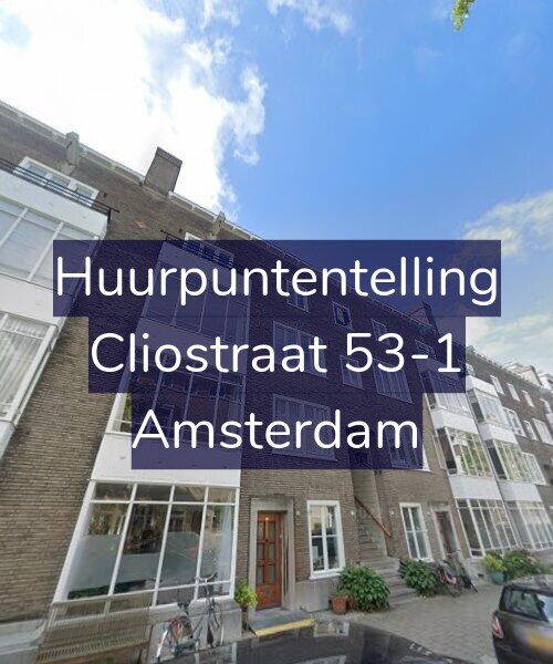 Foto gevel Huurpuntentelling voor Cliostraat 53-1, Amsterdam