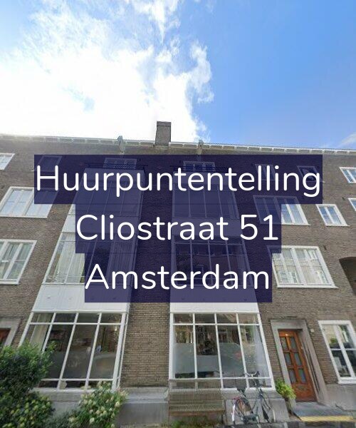 Foto gevel Huurpuntentelling voor Cliostraat 51, Amsterdam