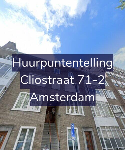 Foto gevel Huurpuntentelling voor Cliostraat 71-2, Amsterdam