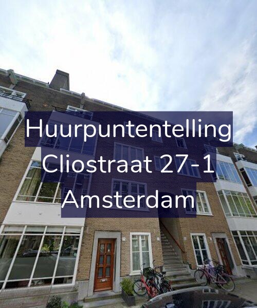 Foto gevel Huurpuntentelling voor Cliostraat 27-1, Amsterdam