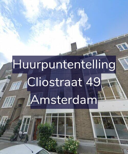 Foto gevel Huurpuntentelling voor Cliostraat 49, Amsterdam
