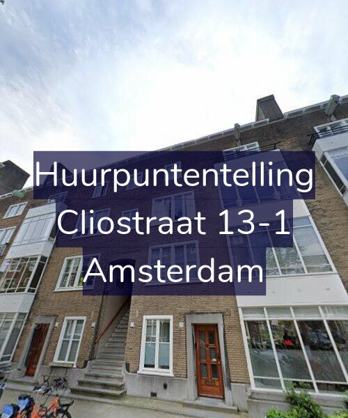 Foto gevel Huurpuntentelling voor Cliostraat 13-1, Amsterdam