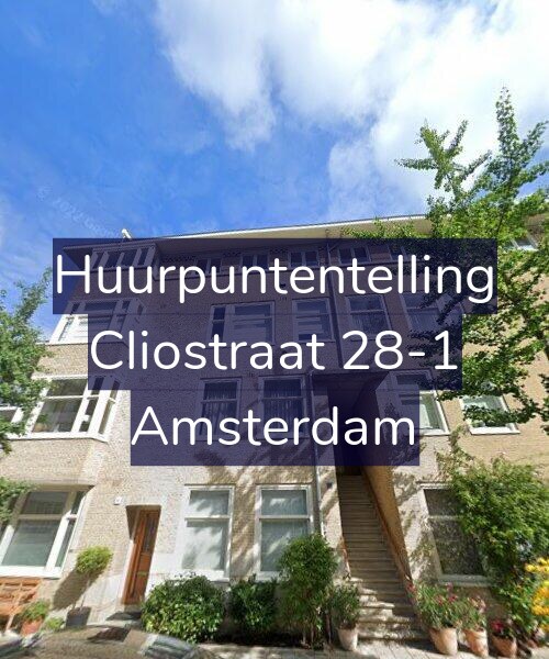 Foto gevel Huurpuntentelling voor Cliostraat 28-1, Amsterdam