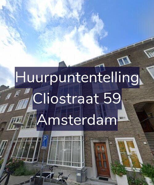 Foto gevel Huurpuntentelling voor Cliostraat 59, Amsterdam