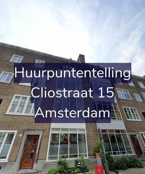 Foto gevel Huurpuntentelling voor Cliostraat 15, Amsterdam