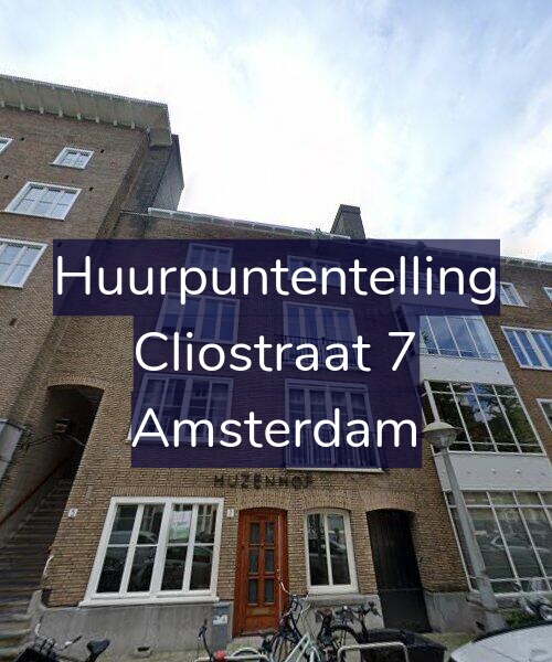 Foto gevel Huurpuntentelling voor Cliostraat 7, Amsterdam