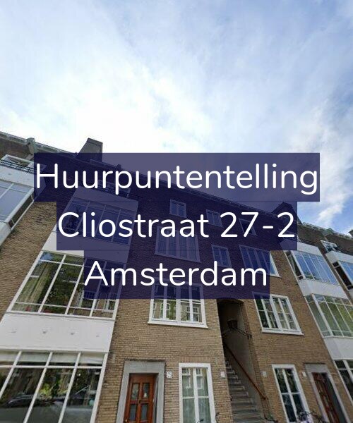 Foto gevel Huurpuntentelling voor Cliostraat 27-2, Amsterdam