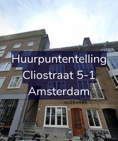 Foto gevel Huurpuntentelling voor Cliostraat 5-1, Amsterdam