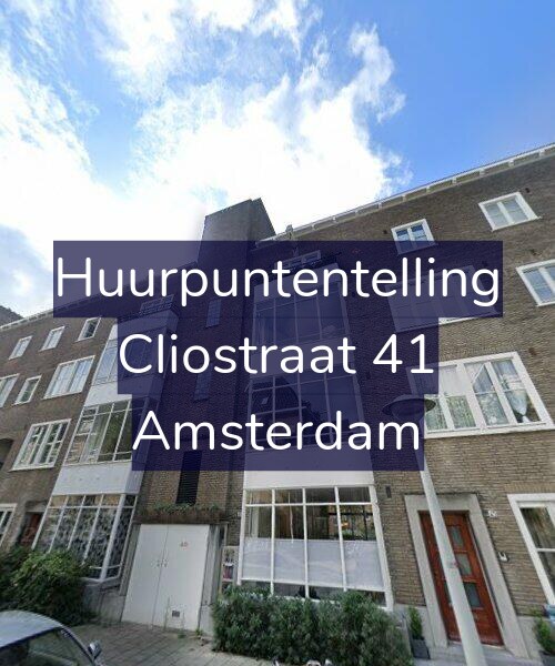 Foto gevel Huurpuntentelling voor Cliostraat 41, Amsterdam