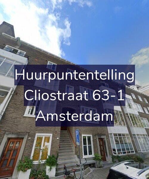Foto gevel Huurpuntentelling voor Cliostraat 63-1, Amsterdam