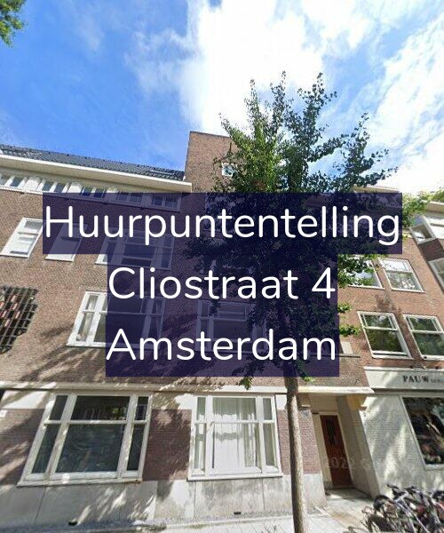 Foto gevel Huurpuntentelling voor Cliostraat 4, Amsterdam
