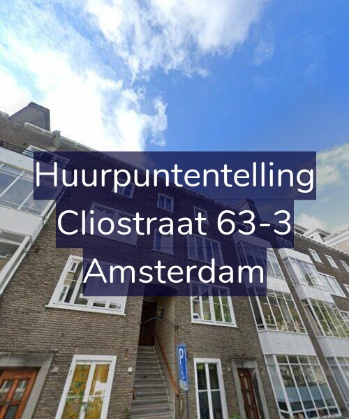Foto gevel Huurpuntentelling voor Cliostraat 63-3, Amsterdam