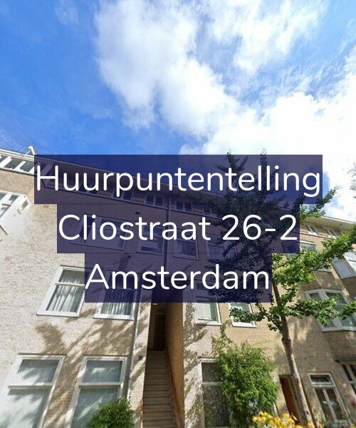 Foto gevel Huurpuntentelling voor Cliostraat 26-2, Amsterdam