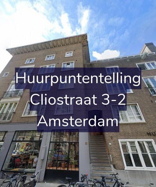 Foto gevel Huurpuntentelling voor Cliostraat 3-2, Amsterdam