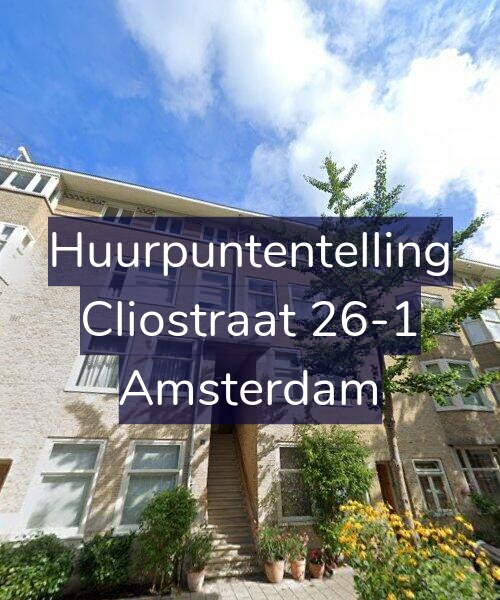 Foto gevel Huurpuntentelling voor Cliostraat 26-1, Amsterdam