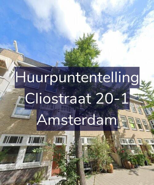 Foto gevel Huurpuntentelling voor Cliostraat 20-1, Amsterdam