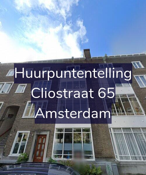 Foto gevel Huurpuntentelling voor Cliostraat 65, Amsterdam