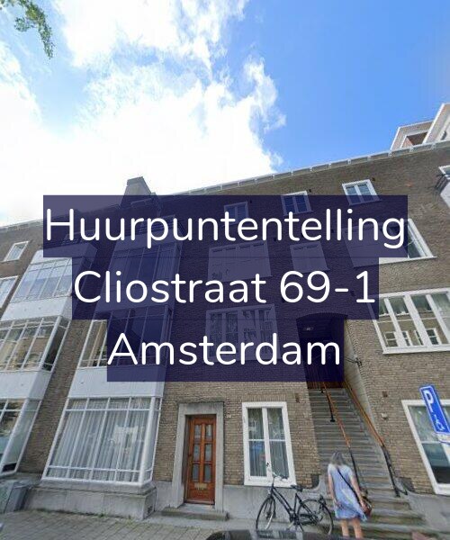 Foto gevel Huurpuntentelling voor Cliostraat 69-1, Amsterdam